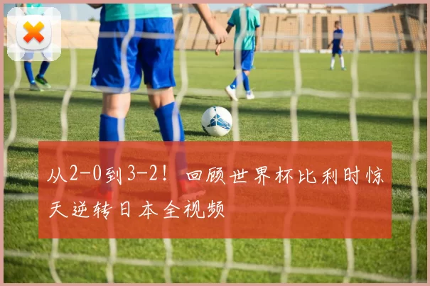 从2-0到3-2！回顾世界杯比利时惊天逆转日本全视频